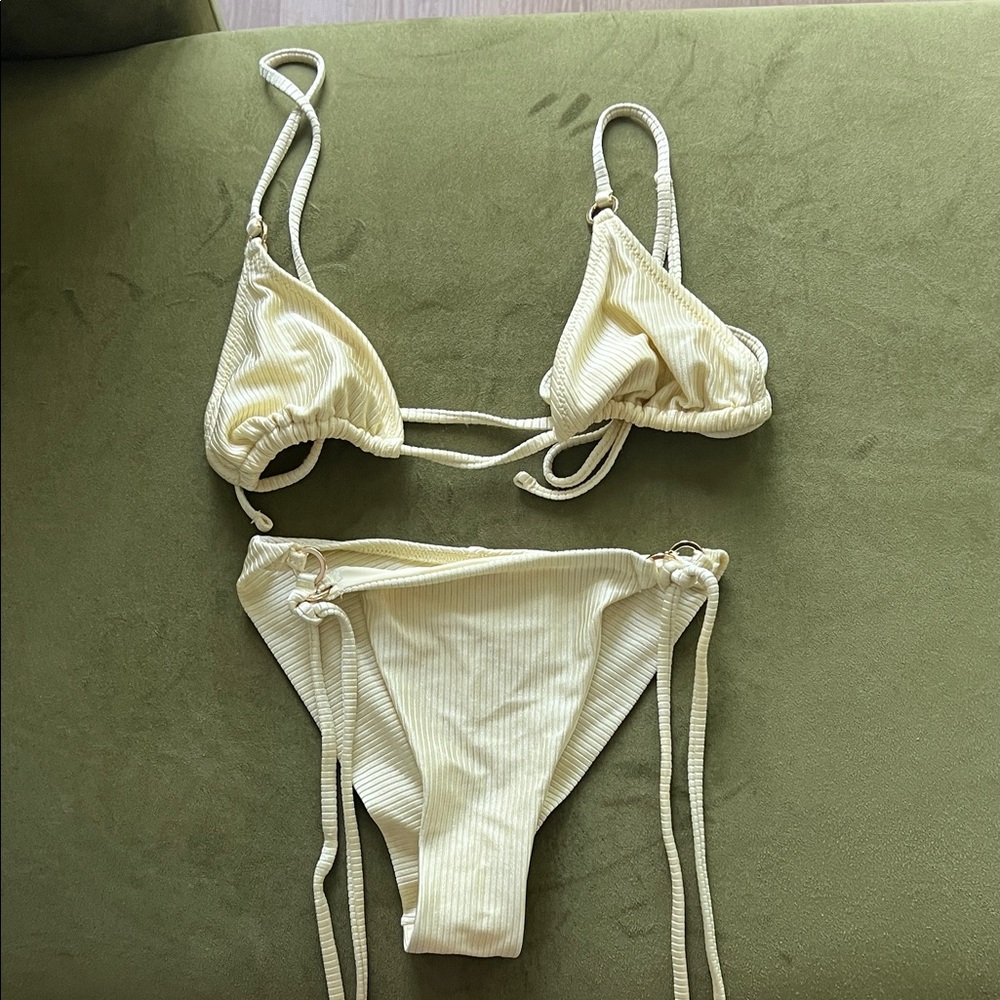 Yellow cheeky bikini
